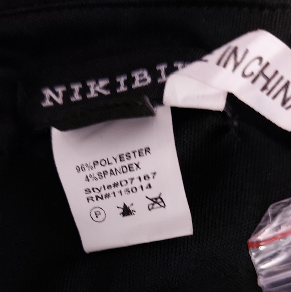 NIKIBIKI dress straples size Large color Black and silver - Picture 4 of 10